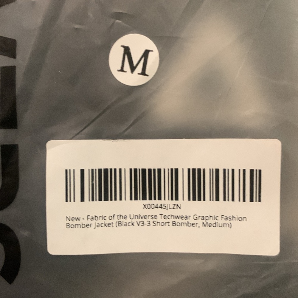 Fabric of the Universe V3-3 Black Orange Short Bomber Jacket - Picture 7 of 7